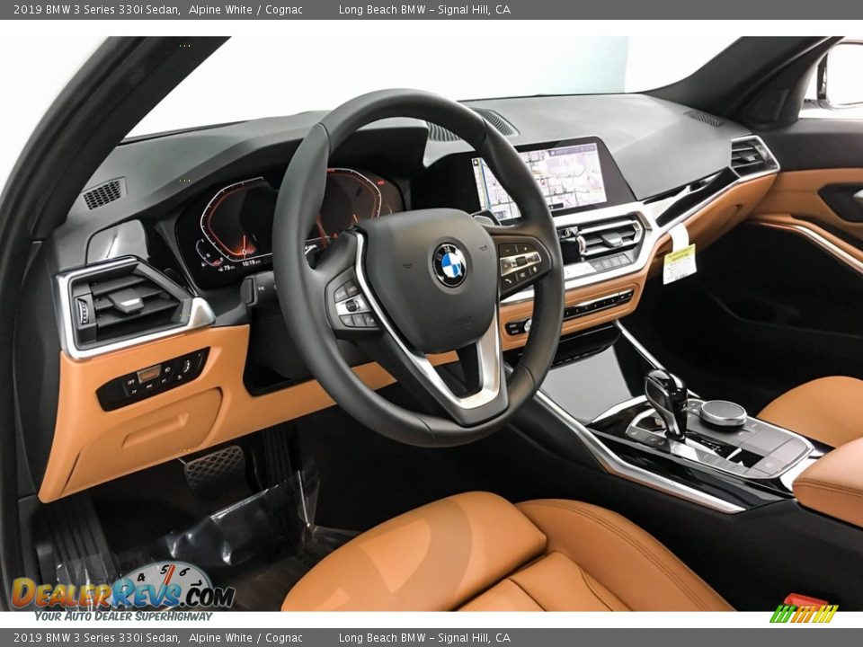 2019 BMW 3 Series 330i Sedan Alpine White / Cognac Photo #4