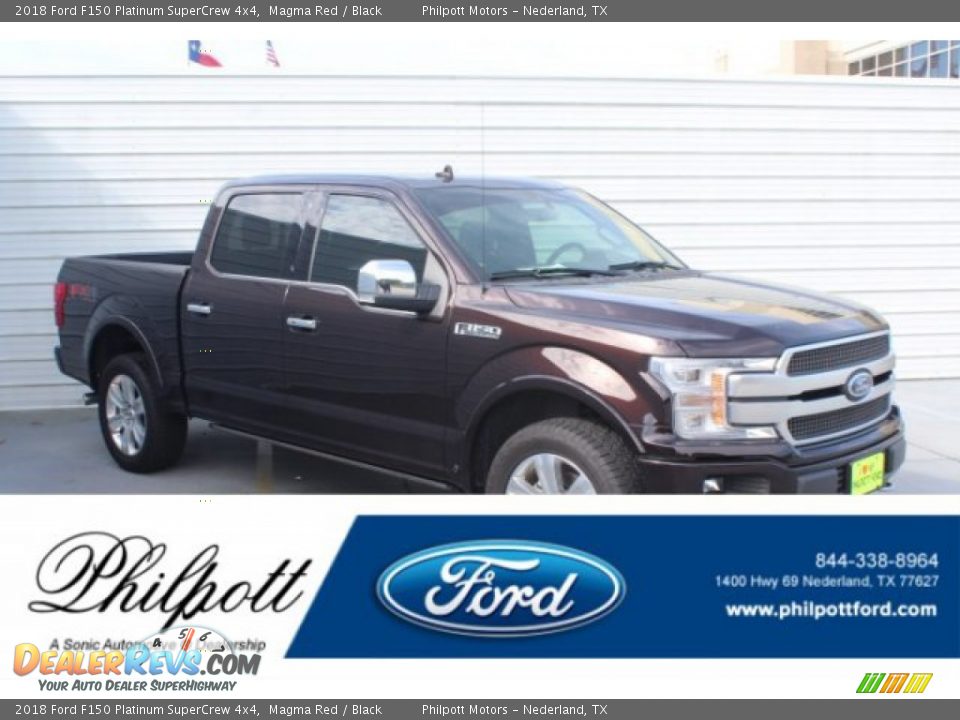 2018 Ford F150 Platinum SuperCrew 4x4 Magma Red / Black Photo #1