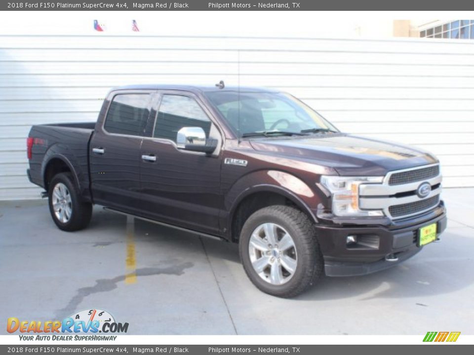 2018 Ford F150 Platinum SuperCrew 4x4 Magma Red / Black Photo #2
