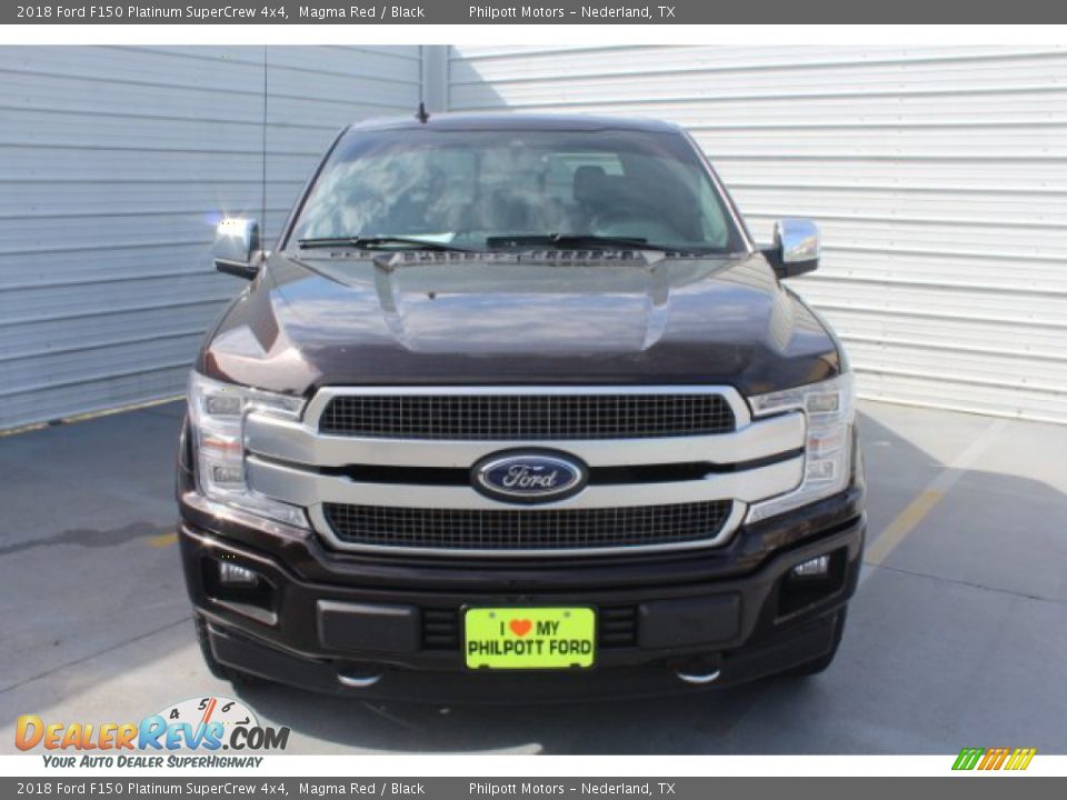 2018 Ford F150 Platinum SuperCrew 4x4 Magma Red / Black Photo #3