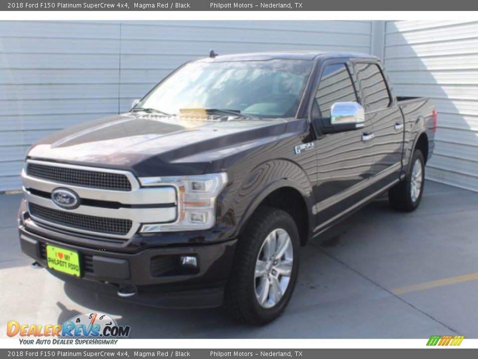 2018 Ford F150 Platinum SuperCrew 4x4 Magma Red / Black Photo #4