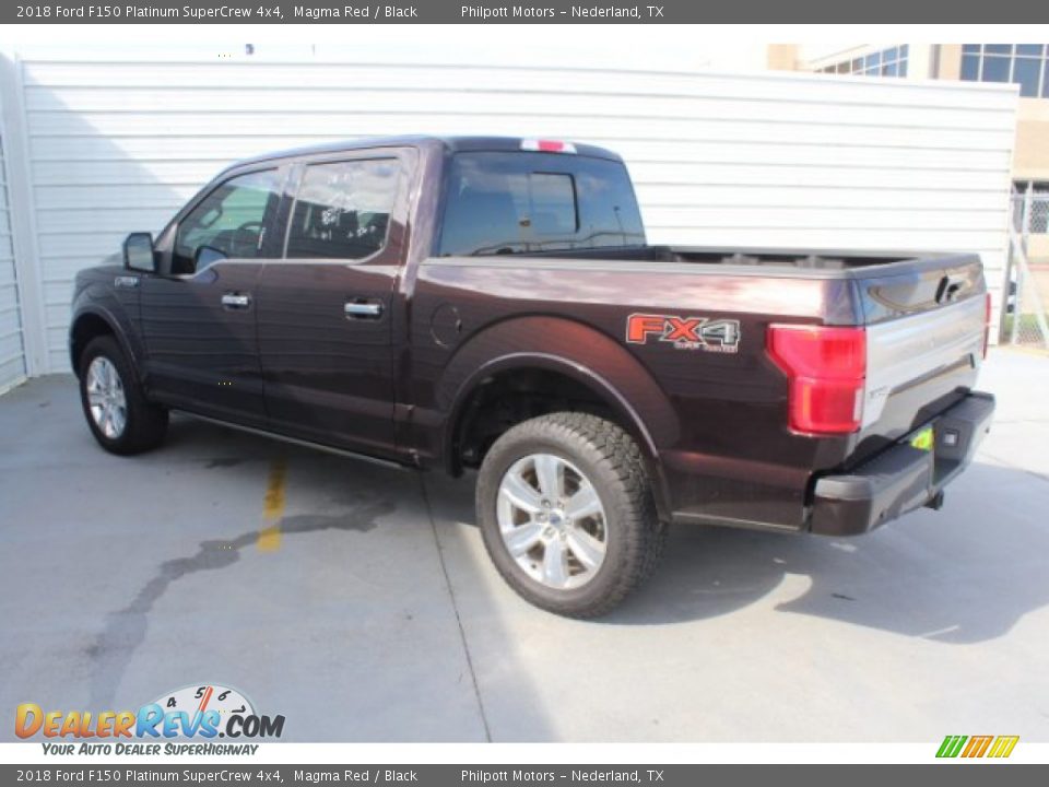 2018 Ford F150 Platinum SuperCrew 4x4 Magma Red / Black Photo #6