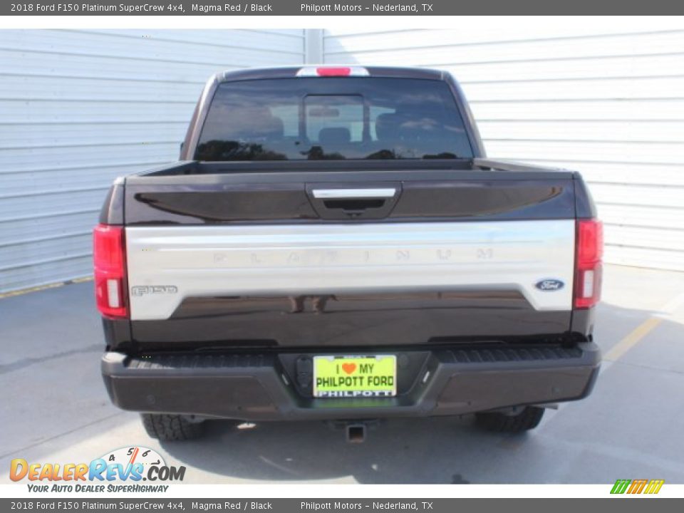 2018 Ford F150 Platinum SuperCrew 4x4 Magma Red / Black Photo #8