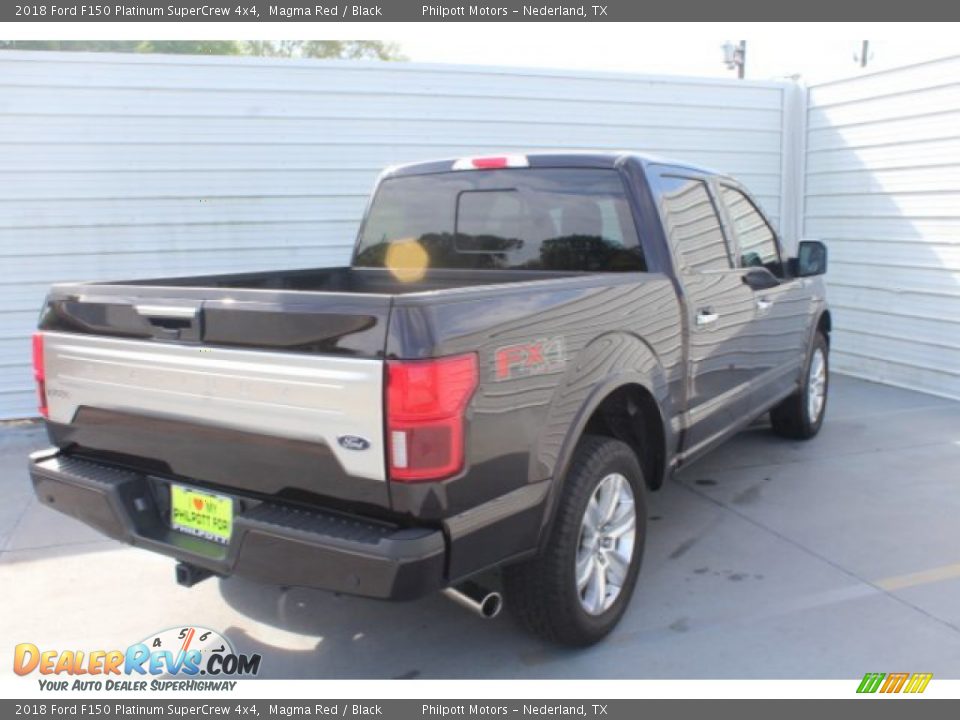 2018 Ford F150 Platinum SuperCrew 4x4 Magma Red / Black Photo #10