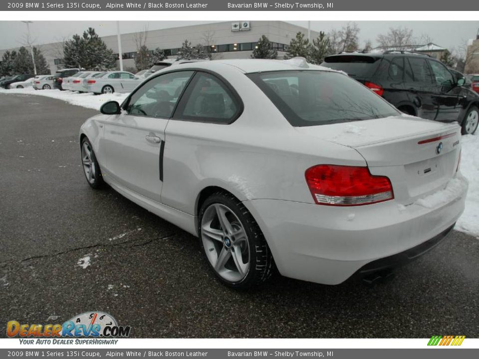 2009 BMW 1 Series 135i Coupe Alpine White / Black Boston Leather Photo #3