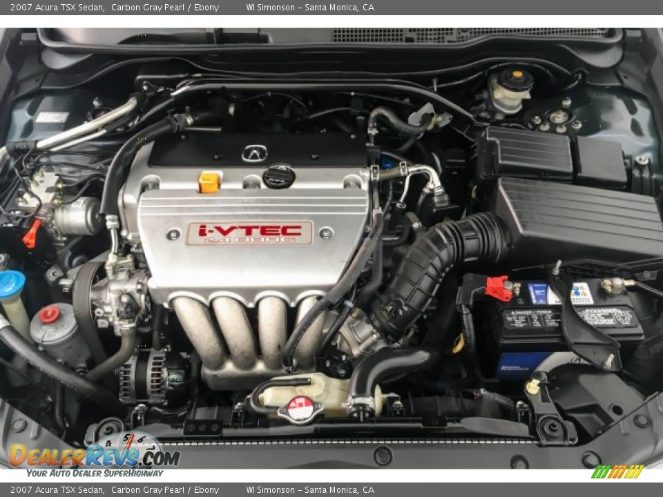 2007 Acura TSX Sedan Carbon Gray Pearl / Ebony Photo #9