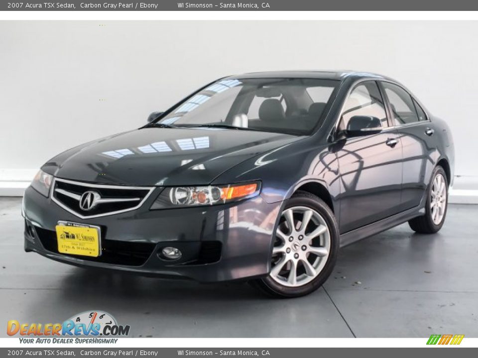 2007 Acura TSX Sedan Carbon Gray Pearl / Ebony Photo #12