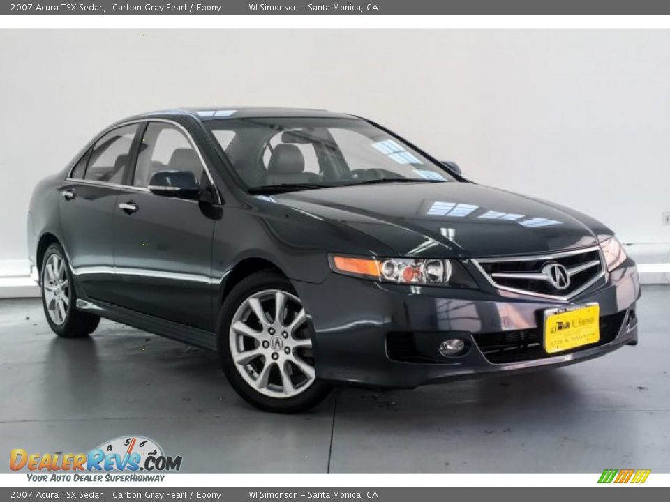 2007 Acura TSX Sedan Carbon Gray Pearl / Ebony Photo #14