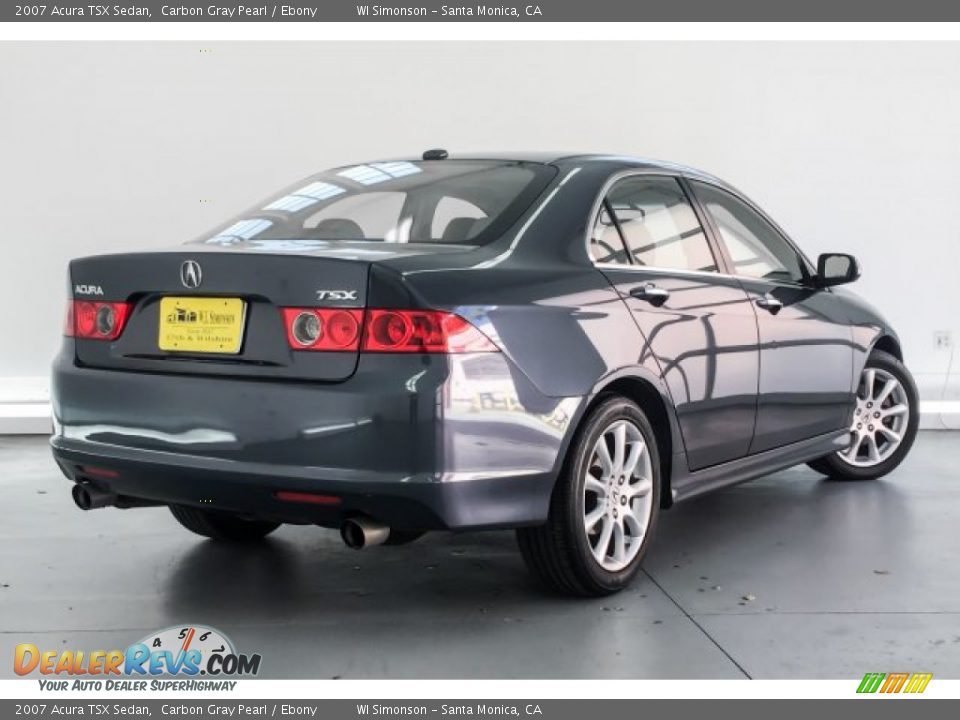 2007 Acura TSX Sedan Carbon Gray Pearl / Ebony Photo #16