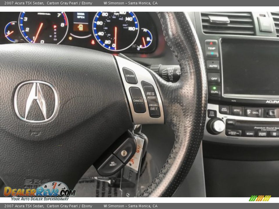 2007 Acura TSX Sedan Carbon Gray Pearl / Ebony Photo #20