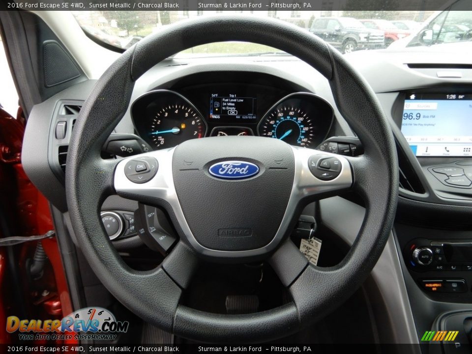 2016 Ford Escape SE 4WD Sunset Metallic / Charcoal Black Photo #22