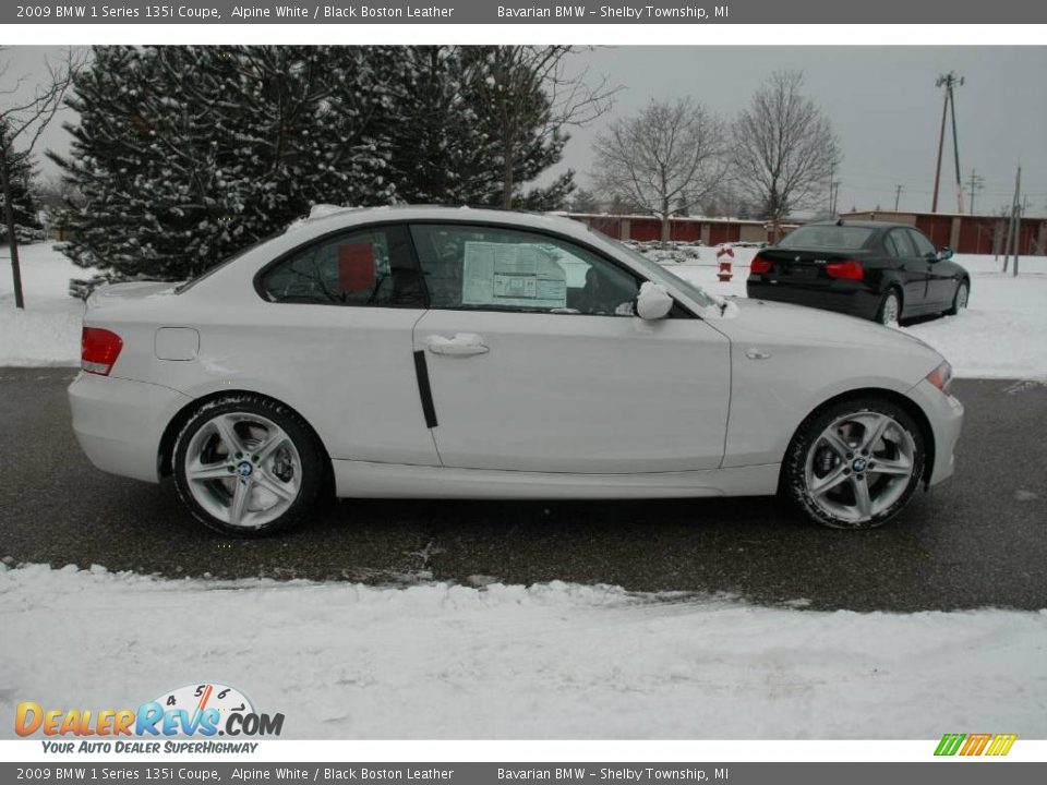 2009 BMW 1 Series 135i Coupe Alpine White / Black Boston Leather Photo #6
