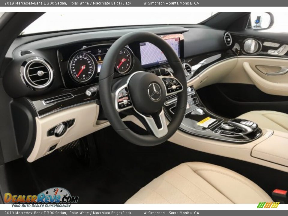 2019 Mercedes-Benz E 300 Sedan Polar White / Macchiato Beige/Black Photo #4