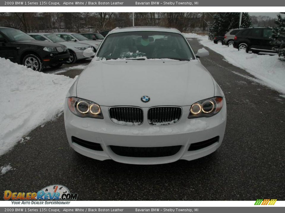 2009 BMW 1 Series 135i Coupe Alpine White / Black Boston Leather Photo #8