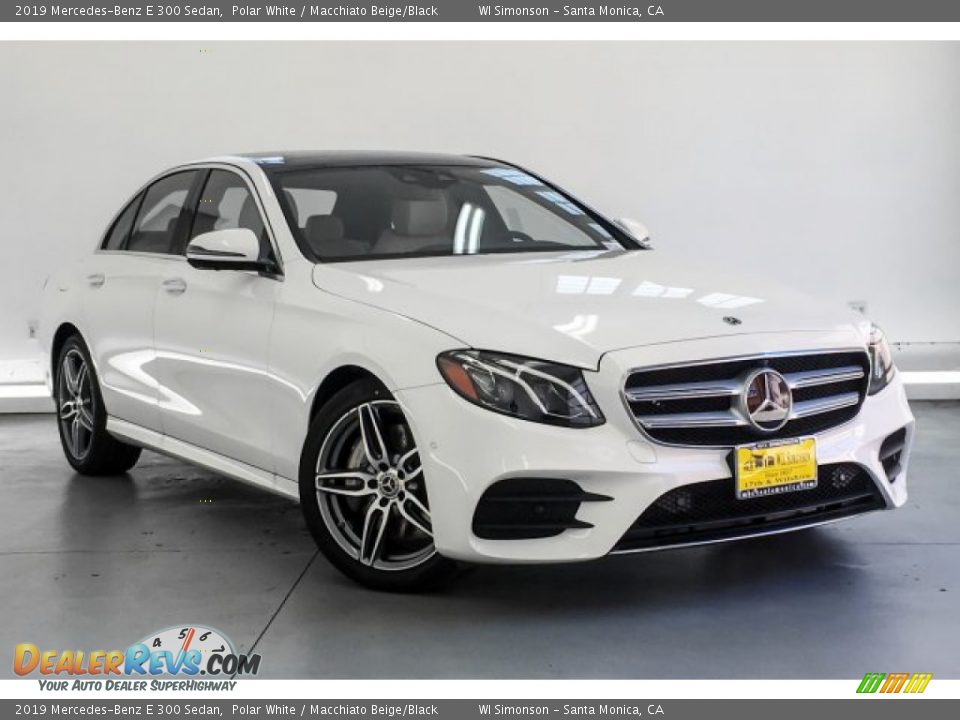2019 Mercedes-Benz E 300 Sedan Polar White / Macchiato Beige/Black Photo #12