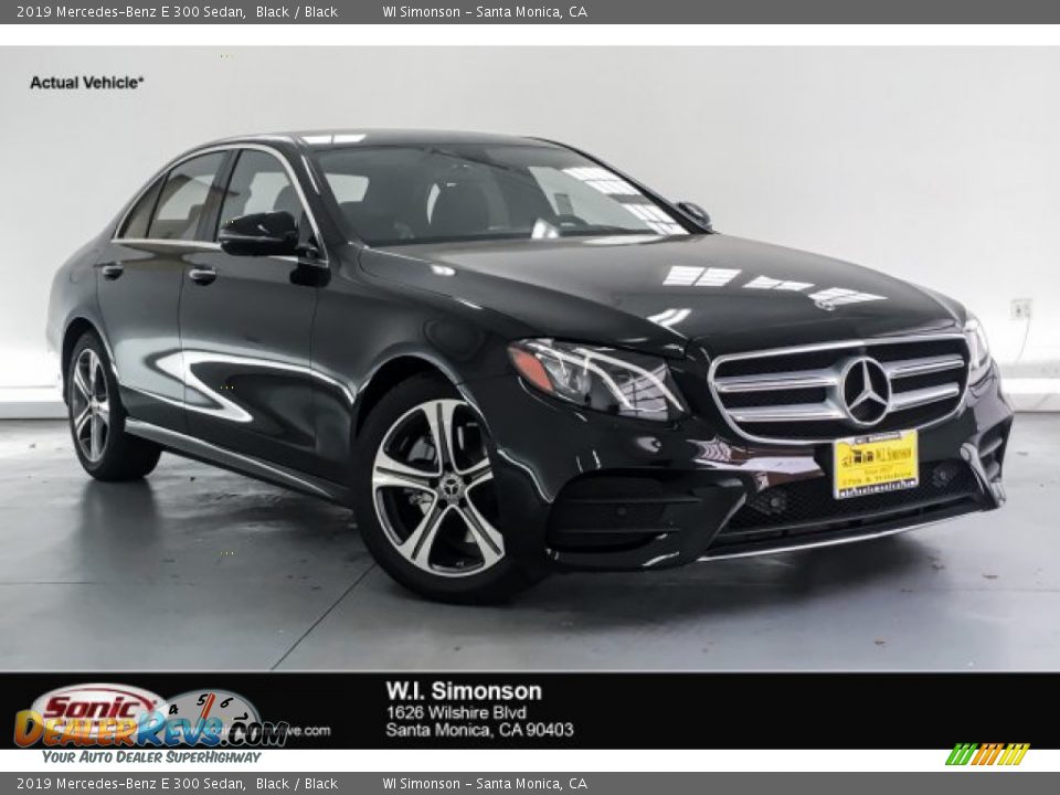 2019 Mercedes-Benz E 300 Sedan Black / Black Photo #1
