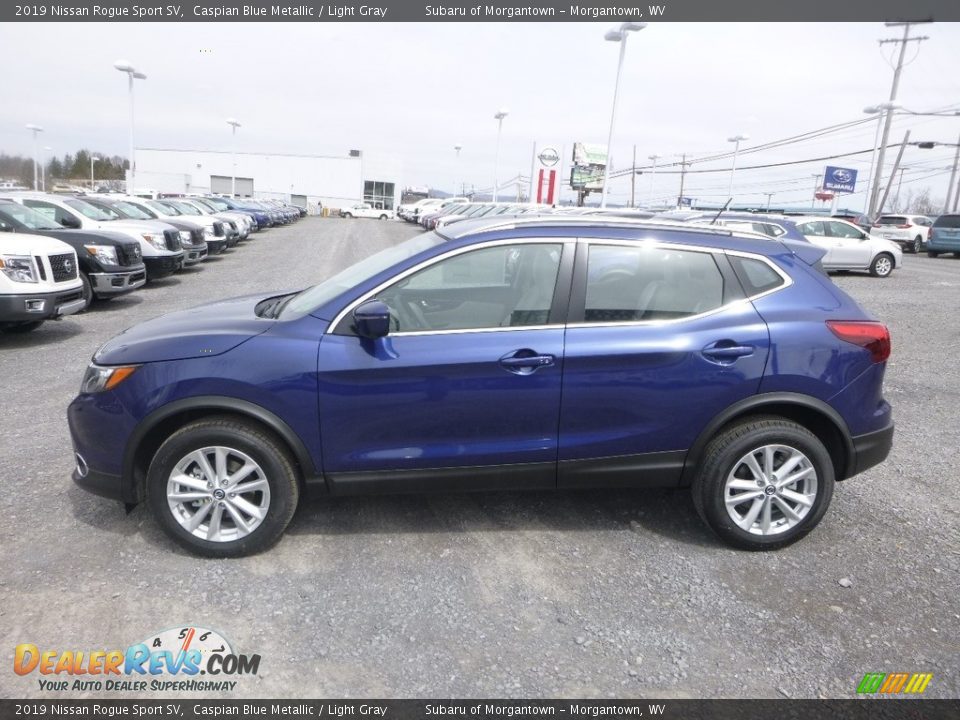 2019 Nissan Rogue Sport SV Caspian Blue Metallic / Light Gray Photo #7