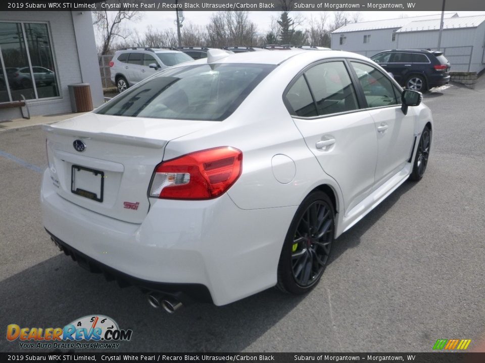 2019 Subaru WRX STI Limited Crystal White Pearl / Recaro Black Ultrasuede/Carbon Black Photo #4