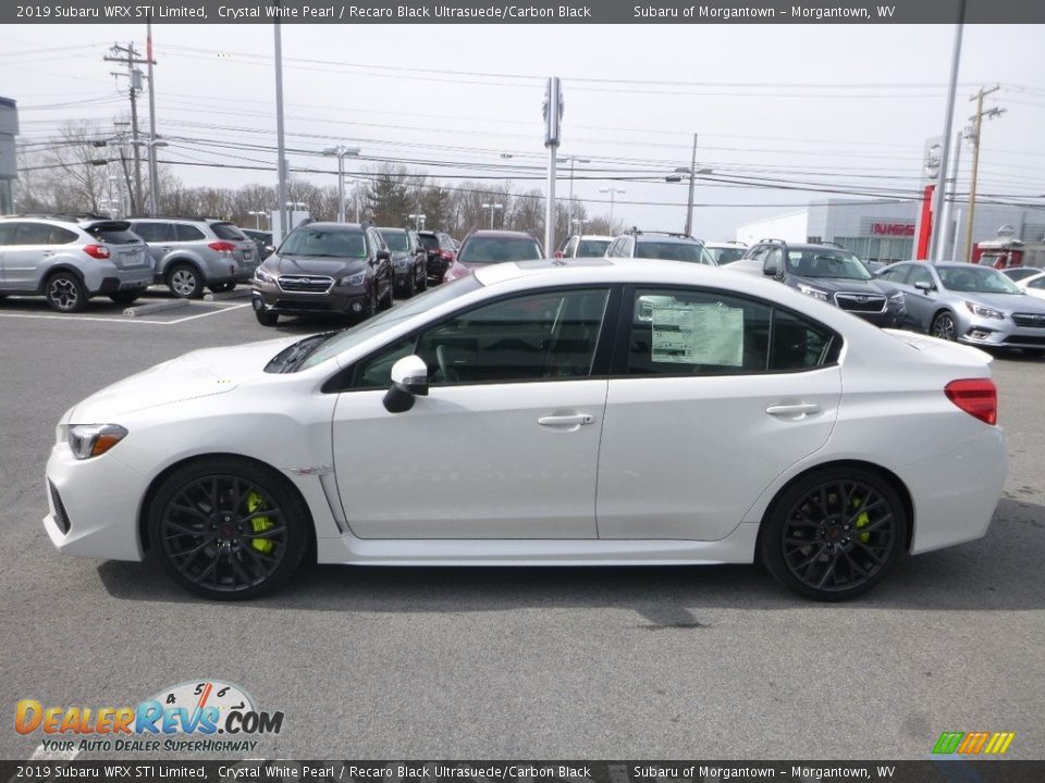 2019 Subaru WRX STI Limited Crystal White Pearl / Recaro Black Ultrasuede/Carbon Black Photo #7