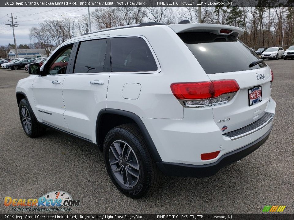 2019 Jeep Grand Cherokee Limited 4x4 Bright White / Light Frost Beige/Black Photo #4