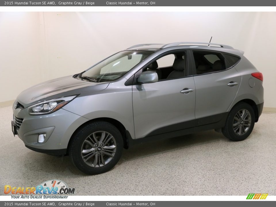 2015 Hyundai Tucson SE AWD Graphite Gray / Beige Photo #3
