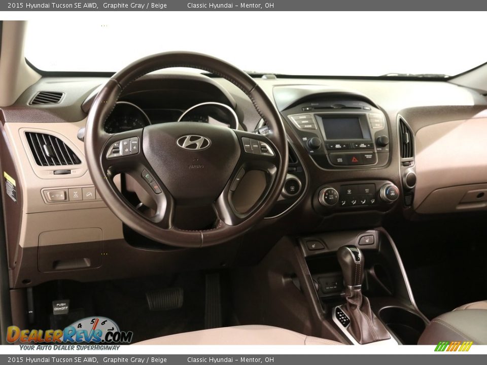 2015 Hyundai Tucson SE AWD Graphite Gray / Beige Photo #6