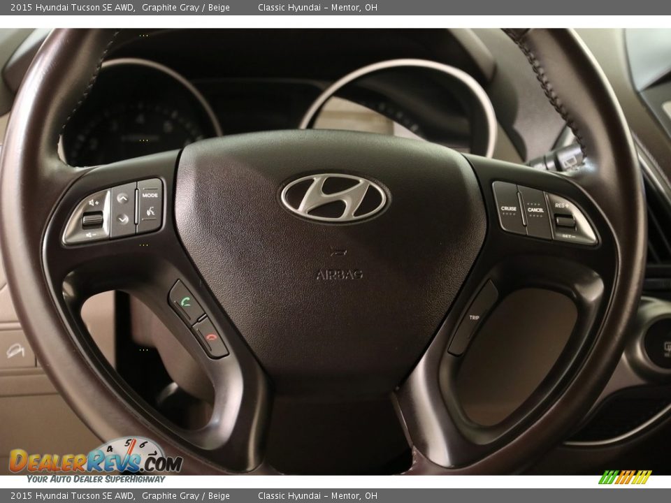 2015 Hyundai Tucson SE AWD Graphite Gray / Beige Photo #7