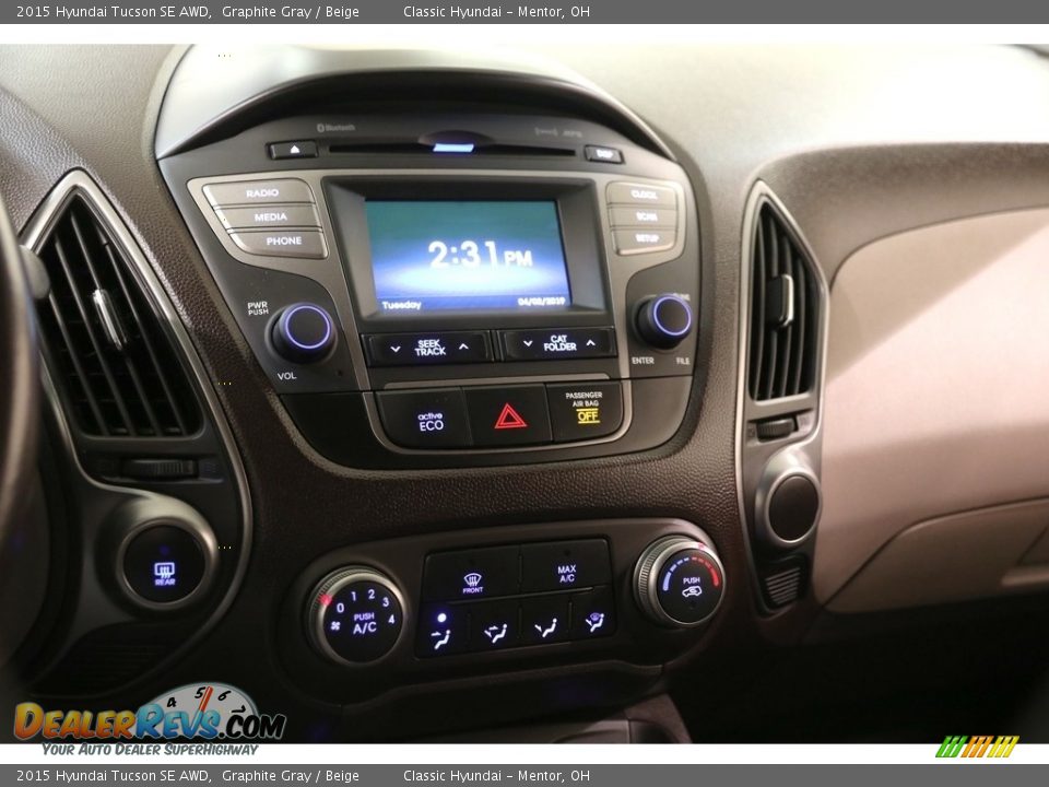 2015 Hyundai Tucson SE AWD Graphite Gray / Beige Photo #9