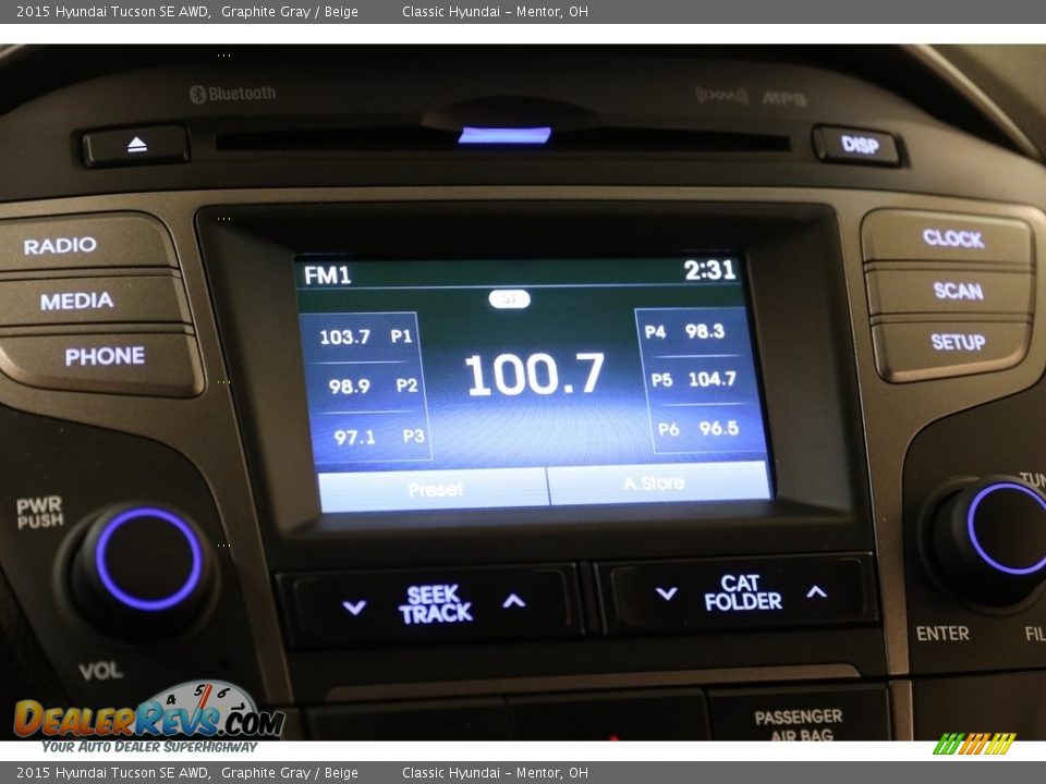 2015 Hyundai Tucson SE AWD Graphite Gray / Beige Photo #10