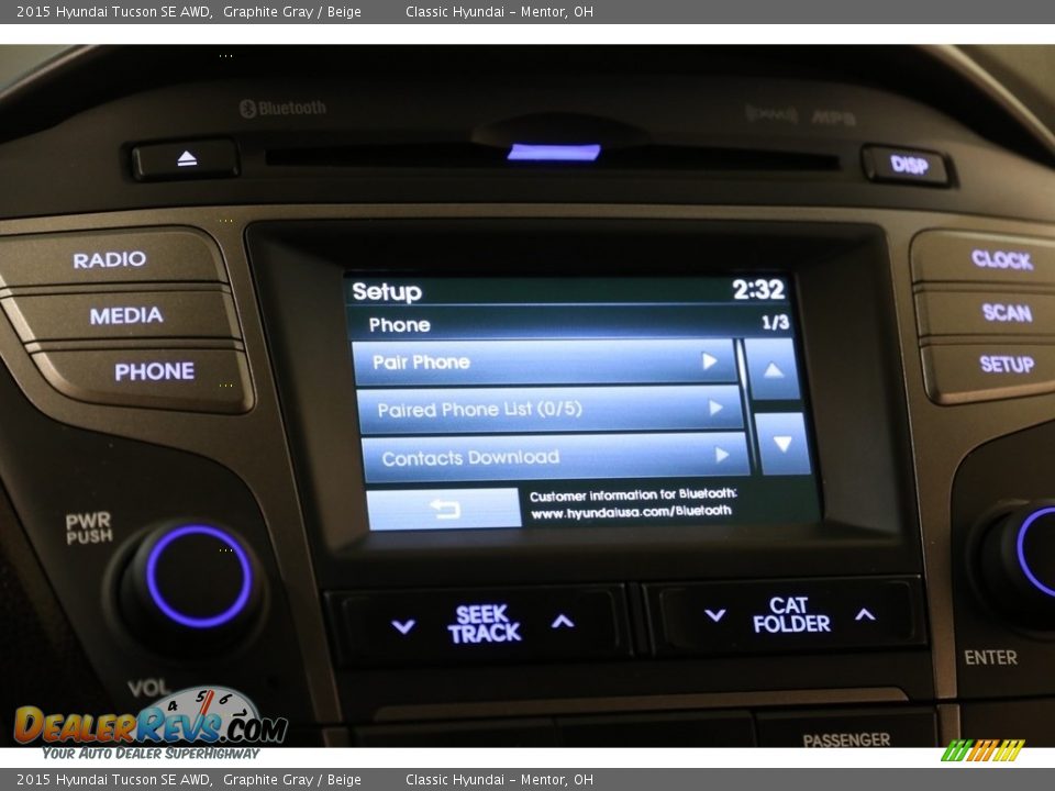 2015 Hyundai Tucson SE AWD Graphite Gray / Beige Photo #11