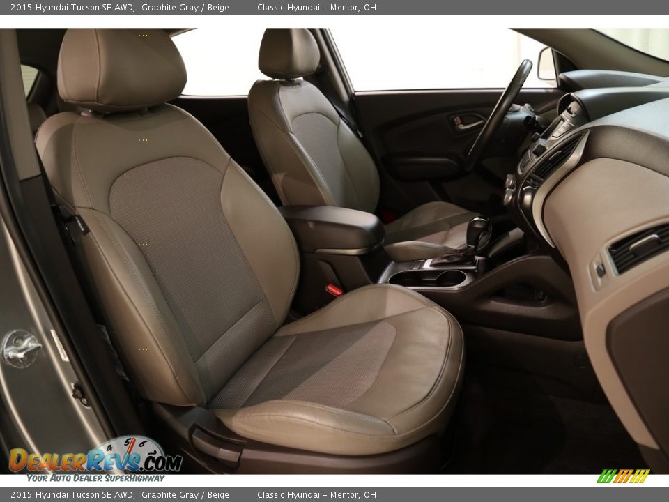 2015 Hyundai Tucson SE AWD Graphite Gray / Beige Photo #14