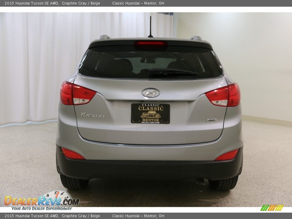 2015 Hyundai Tucson SE AWD Graphite Gray / Beige Photo #17