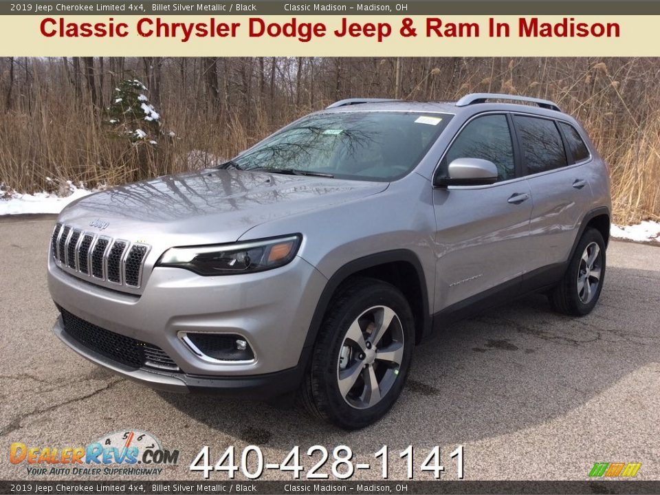 2019 Jeep Cherokee Limited 4x4 Billet Silver Metallic / Black Photo #1