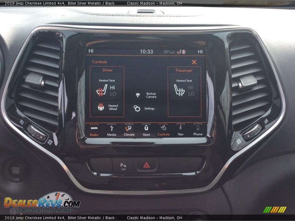 2019 Jeep Cherokee Limited 4x4 Billet Silver Metallic / Black Photo #14