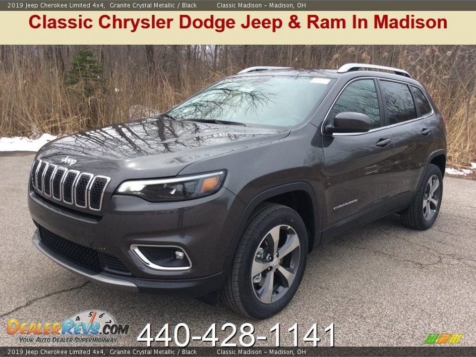 2019 Jeep Cherokee Limited 4x4 Granite Crystal Metallic / Black Photo #1