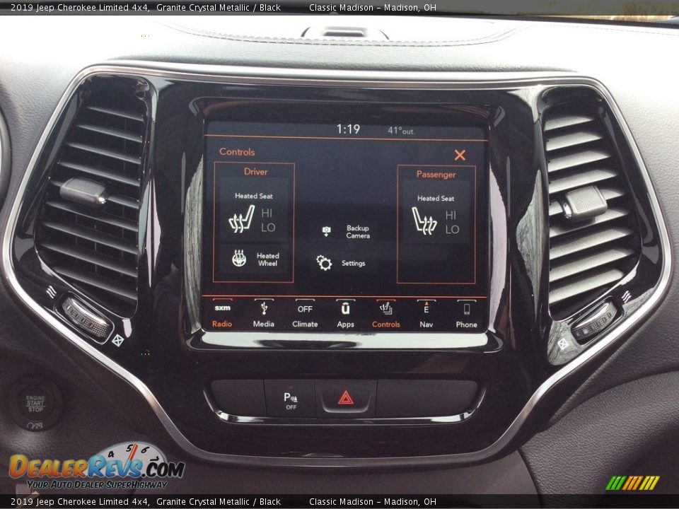 2019 Jeep Cherokee Limited 4x4 Granite Crystal Metallic / Black Photo #14