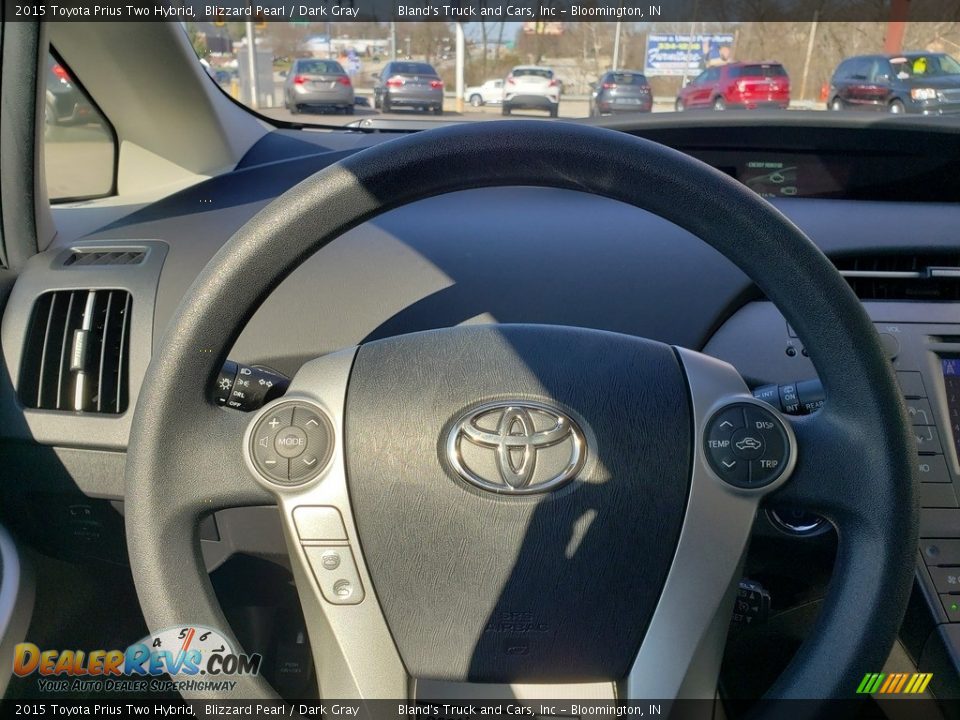 2015 Toyota Prius Two Hybrid Blizzard Pearl / Dark Gray Photo #9