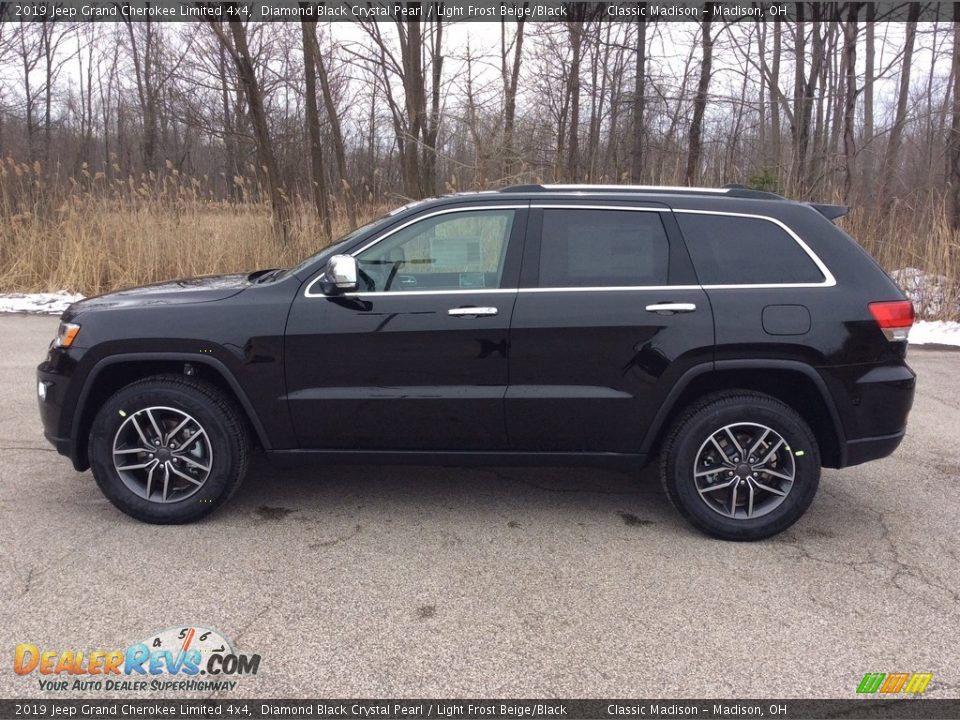 2019 Jeep Grand Cherokee Limited 4x4 Diamond Black Crystal Pearl / Light Frost Beige/Black Photo #3