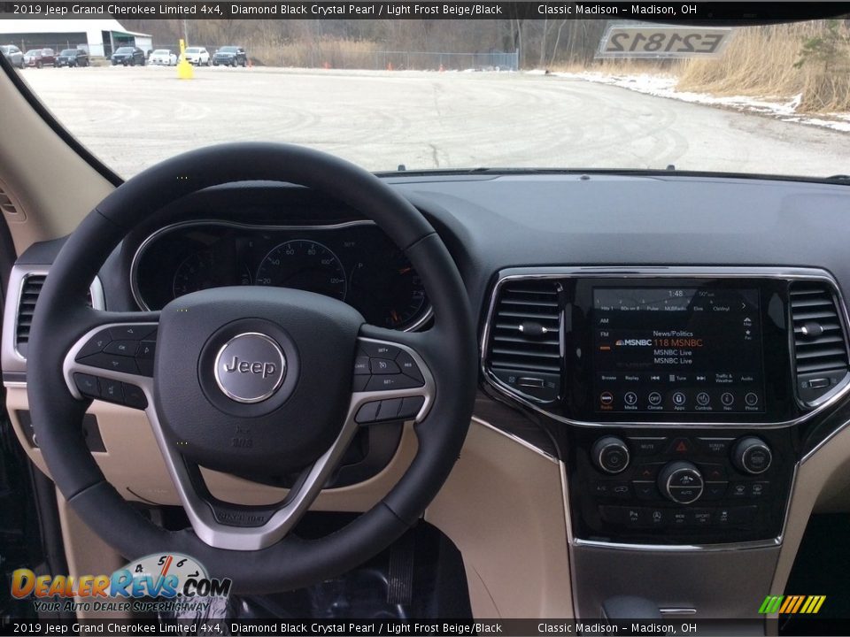 2019 Jeep Grand Cherokee Limited 4x4 Diamond Black Crystal Pearl / Light Frost Beige/Black Photo #12