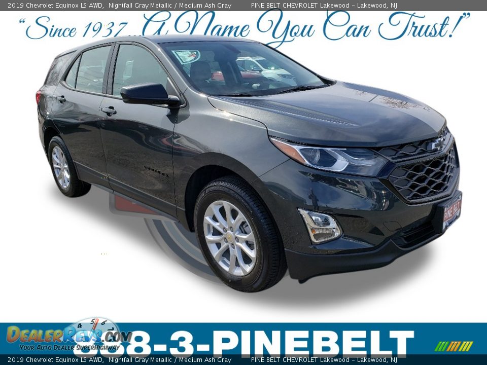 2019 Chevrolet Equinox LS AWD Nightfall Gray Metallic / Medium Ash Gray Photo #1