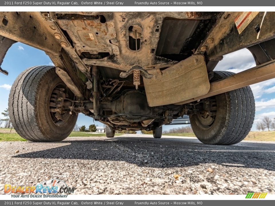 2011 Ford F250 Super Duty XL Regular Cab Oxford White / Steel Gray Photo #14