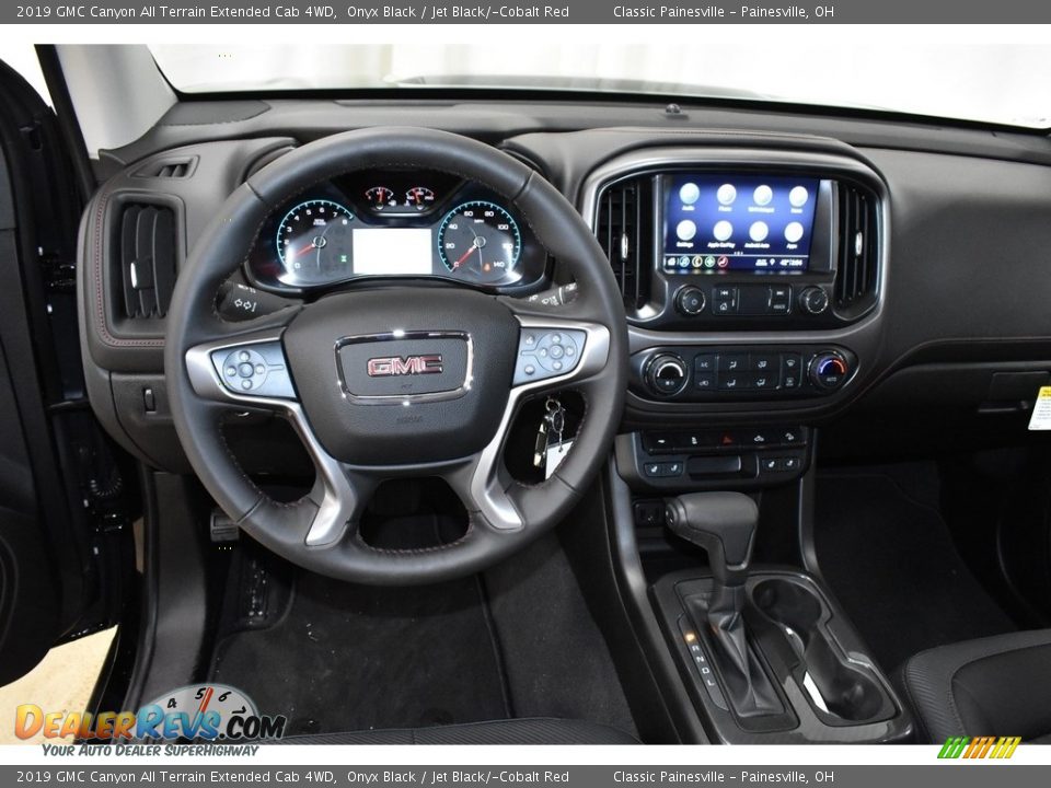2019 GMC Canyon All Terrain Extended Cab 4WD Onyx Black / Jet Black/­Cobalt Red Photo #7