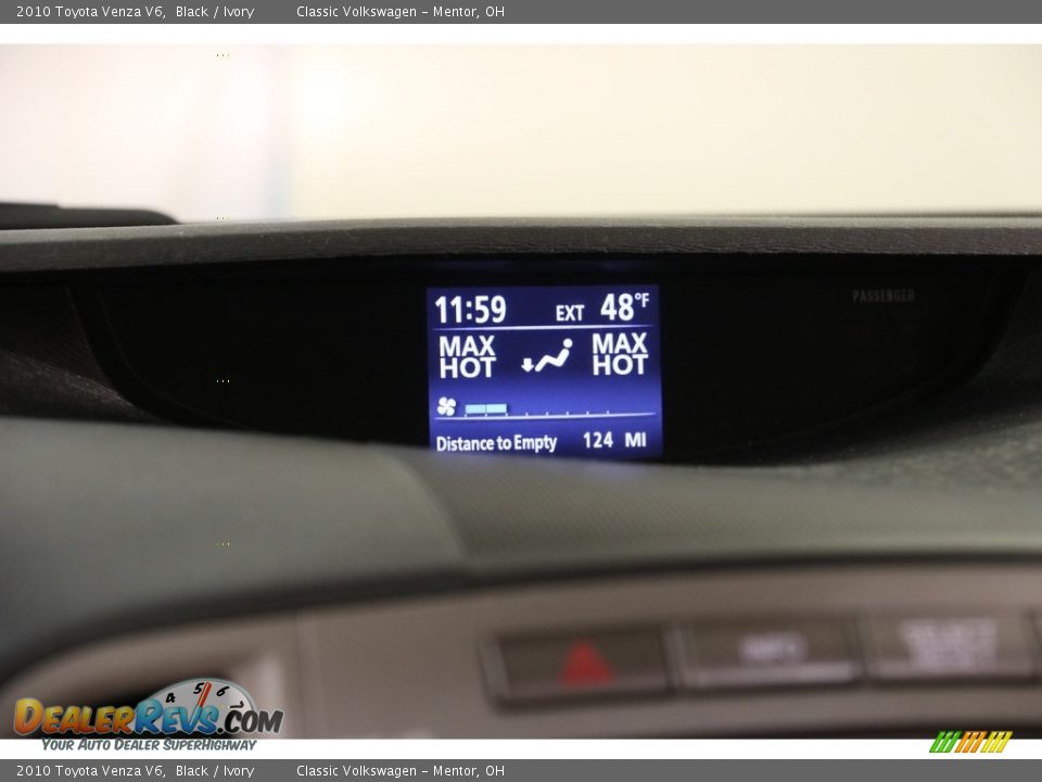 2010 Toyota Venza V6 Black / Ivory Photo #10
