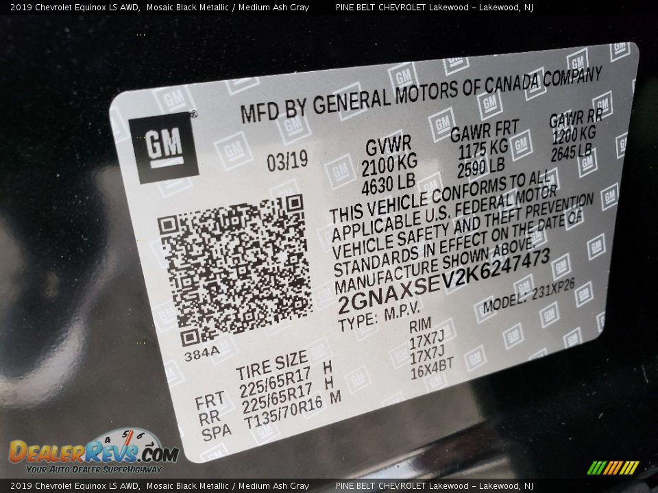 2019 Chevrolet Equinox LS AWD Mosaic Black Metallic / Medium Ash Gray Photo #9
