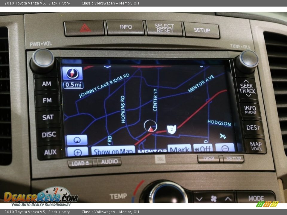 2010 Toyota Venza V6 Black / Ivory Photo #11