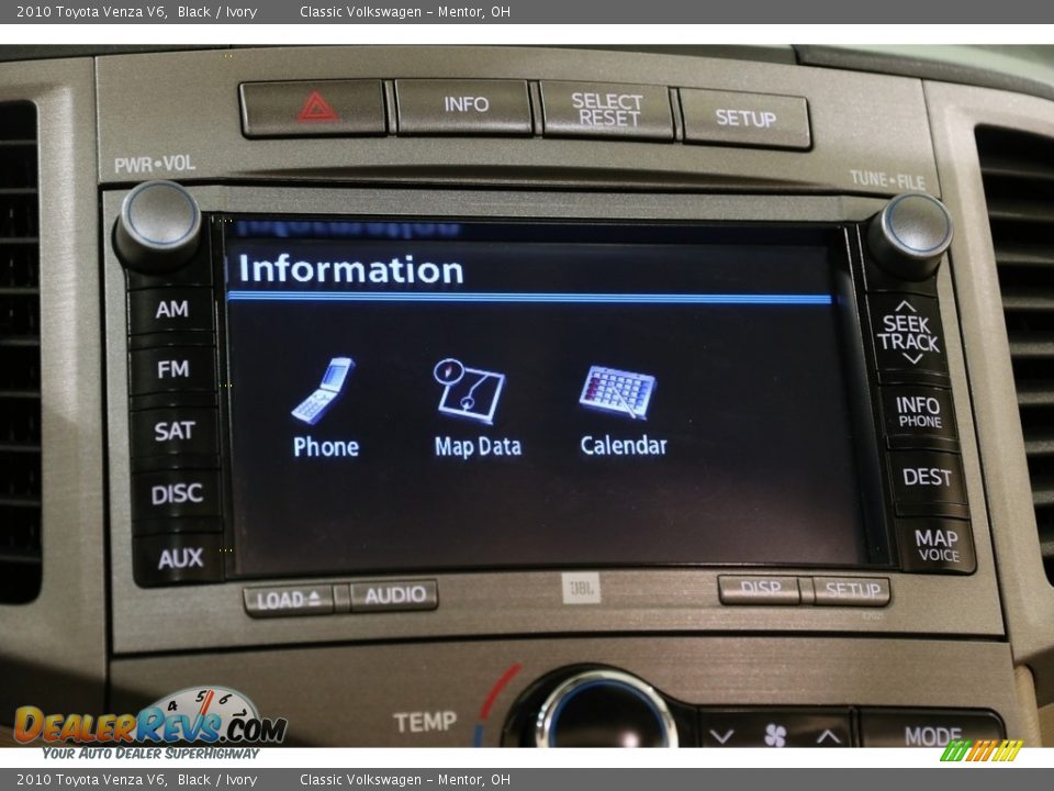 2010 Toyota Venza V6 Black / Ivory Photo #12