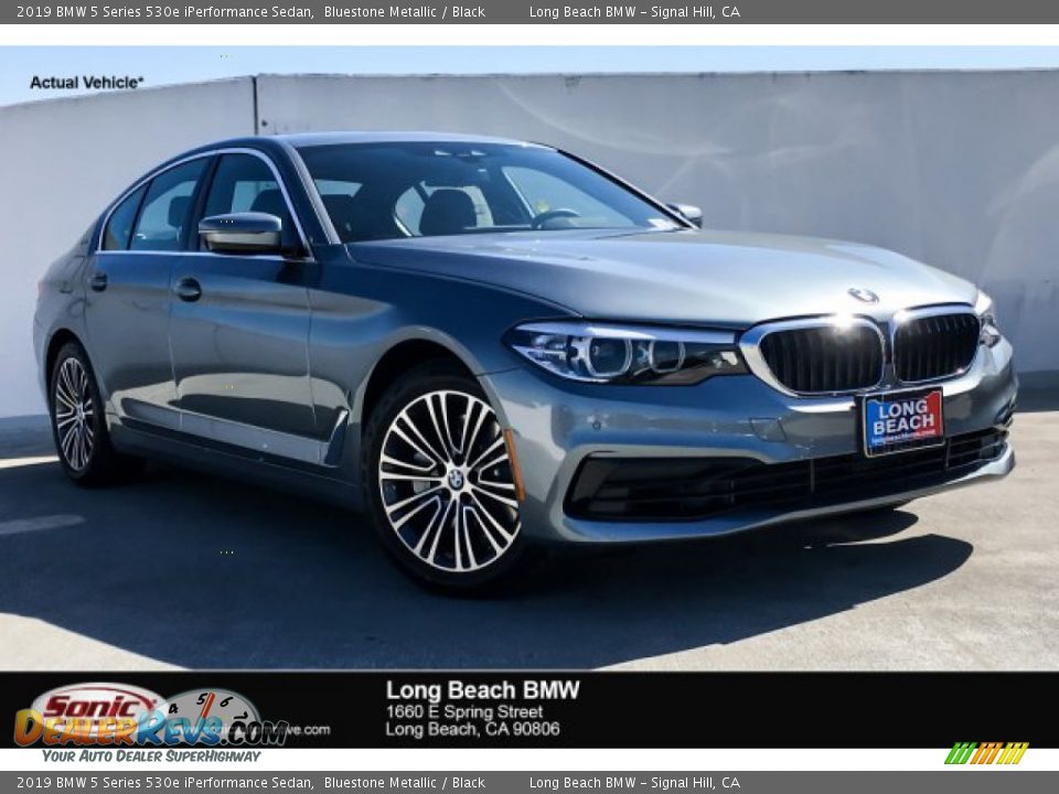 2019 BMW 5 Series 530e iPerformance Sedan Bluestone Metallic / Black Photo #1