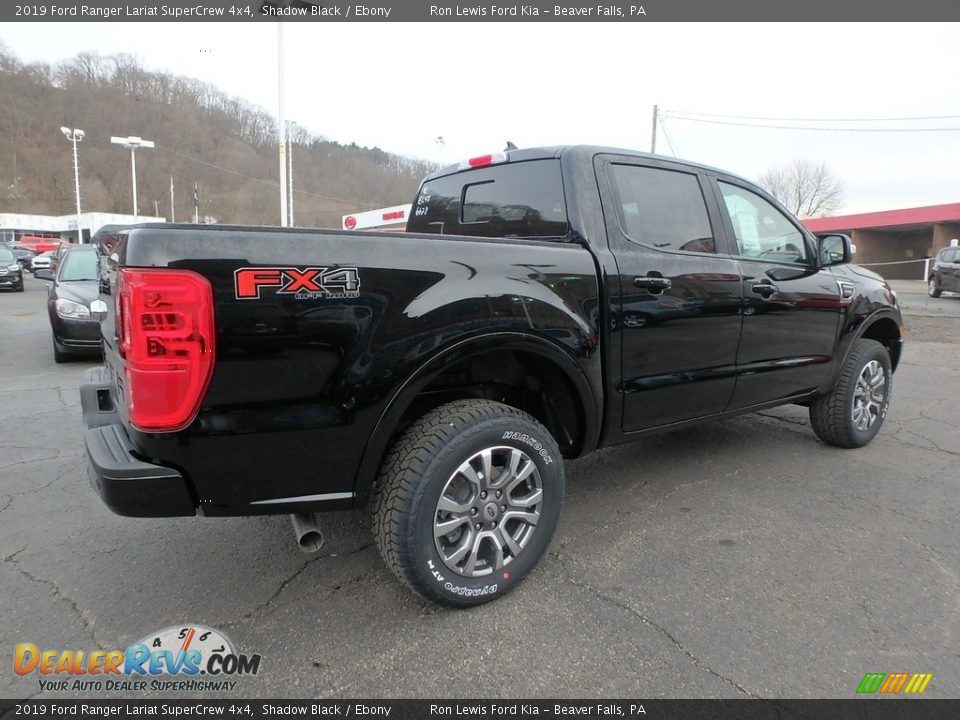 2019 Ford Ranger Lariat SuperCrew 4x4 Shadow Black / Ebony Photo #2