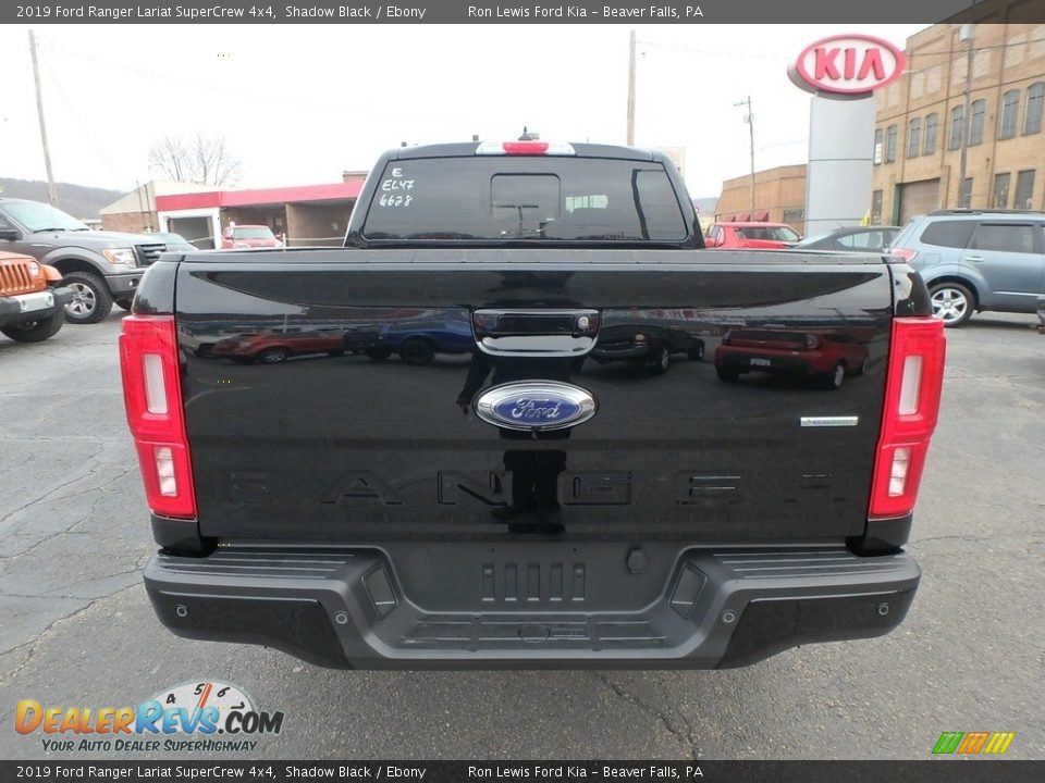 2019 Ford Ranger Lariat SuperCrew 4x4 Shadow Black / Ebony Photo #3