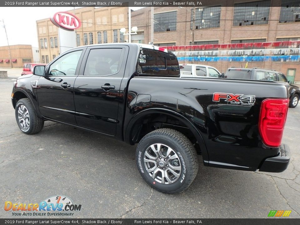 2019 Ford Ranger Lariat SuperCrew 4x4 Shadow Black / Ebony Photo #4